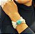 Pulseira 20cm de pérolas e turquesa - Imagem 2