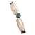 Pulseira 20cm de pérolas e turquesa - Imagem 3