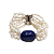 Pulseira 20cm com pérolas e lápis lazuli - Imagem 1