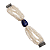 Pulseira 20cm com pérolas e lápis lazuli - Imagem 3