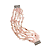 Pulseira 5 fios de pedra natural quartzo rosa - Imagem 3