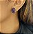 Brinco oval em prata 925 com ametista natural - Imagem 2