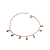 Pulseira de prata 925 com banho rose e pingentes - Imagem 1