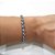 Pulseira riviera prata 925 com banho de ródio e cristal azul - Imagem 2