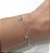 Pulseira de prata 925 com ródio e pingentes de estrelas - Imagem 2