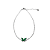 Pulseira prata 925 com ródio e borboleta de zircônia verde - Imagem 1