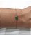 Pulseira prata 925 com ródio e borboleta de zircônia verde - Imagem 2