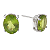 Brinco oval de prata 925 com peridoto natural - Imagem 3