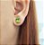 Brinco oval de prata 925 com peridoto natural - Imagem 2