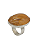 Anel Grande de Prata com Lodonita Amarela Oval - Imagem 1