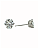 Brinco Ponto de Luz de Prata com Banho em Ouro Branco e Moissanite 6mm - Imagem 2