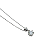 Colar de Prata com Banho de Ouro Branco e Pingente de Moissanite 6,5mm - Imagem 1