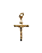 Pingente de Crucifixo em Ouro com Cristo em Relevo - Imagem 1
