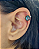 Piercing de Gancho em Prata com Zircônias Pretas e Azul - Imagem 3