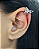 Piercing de Gancho com Formato de Cobra em Prata com Zircônia Azul Escura - Imagem 3