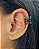 Piercing de Gancho em Prata com Banho de Ouro Negro e Zircônias Verdes - Imagem 3