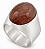Anel em Prata com Cristal Rutilado Marrom - Imagem 1