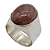 Anel em Prata com Cristal Rutilado Marrom - Imagem 1