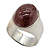 Anel em Prata com Cristal Rutilado Marrom - Imagem 1