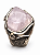 Anel de Prata Envelhecida com Quartzo Rosa - Imagem 3