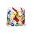 Copo Vidro Grosso Colorido Drops Uisque - Imagem 1