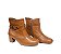 Bota Piccadilly Cano Curto Salto Médio Feminino Cor Camel - Imagem 3