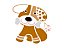 Stencil Acrilex Ref. 1230 Cachorro 10cm x 10cm - Imagem 1