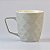 Caneca Textura Geométrica Cinza 400ml - Imagem 2
