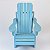 Enfeite Miniatura Cadeira de Praia Azul Clara - Imagem 2