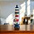 Enfeite Farol com Estrela Azul e Vermelho Médio - Imagem 1