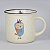Caneca Coruja Azul Com Um Olho Aberto 250 ml - Imagem 1