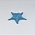 Enfeite Estrela de Mesa Azul 17 cm em Resina - Imagem 1