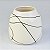 Vaso Lines Branco 18 cm em Cerâmica - Imagem 2
