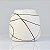 Vaso Lines Branco 18 cm em Cerâmica - Imagem 1