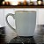 Caneca Cinza Escuro 10 cm em Cerâmica 350ml - Imagem 1