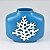 Vaso Decorativo Azul com Coral - Imagem 2