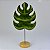 Enfeite Pedestal Folha Verde em Madeira 39x20x9,5 cm - Imagem 2
