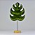 Enfeite Pedestal Folha Verde em Madeira 39x20x9,5 cm - Imagem 1