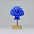 Enfeite Concha Azul no Pedestal em Madeira 18x12x5,5 cm - Imagem 1