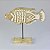 Enfeite Peixe Branco em Madeira 25,5x25x5 cm - Imagem 3