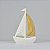 Enfeite Barco Branco em Madeira 17,5x12x2,5 cm - Imagem 1