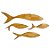 Jogo com 4 Peixes de Parede em Madeira - Imagem 2