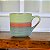 Caneca Colorida Tons Verdes em Cerâmica 350 ml - Imagem 1
