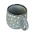 Caneca Round Cinza Pingos em Cerâmica 350ml - Imagem 3