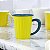 Caneca Vintage Amarelo em Cerâmica 350ml - Imagem 1
