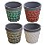 Jogo Com 4 Vasos Cement Textura em Cerâmica - Imagem 1