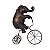 Enfeite Elefante na Bicicleta em Metal - Imagem 3