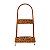 Cesto 2 Andares Marrom em Rattan Artificial - Imagem 4