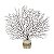 Coral Artificial Marrom 42 cm com Suporte - Imagem 1
