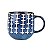 Caneca Round Azul Riscos em Cerâmica 350ml - Imagem 3